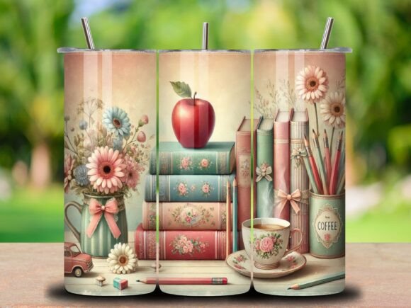 Back to School Tumbler Wrap PNG Vol.4