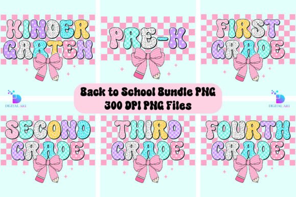 Preppy Back to School Bundle PNG, Coquet: A Versatile Design Resource for Creative Projects